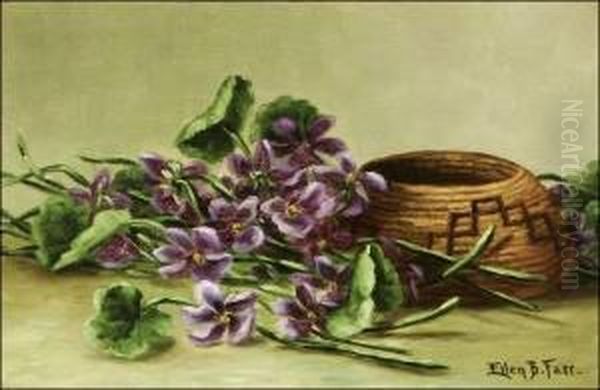 Still Life - Indian Basket & Violets - view 1