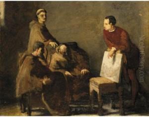 Il Cardinale Ascanio Sfonza Che Esamina Il Modello Del Duomo Di Pavia