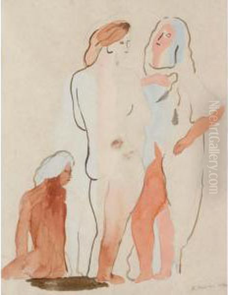 Two Studies Of Nudes - view 1