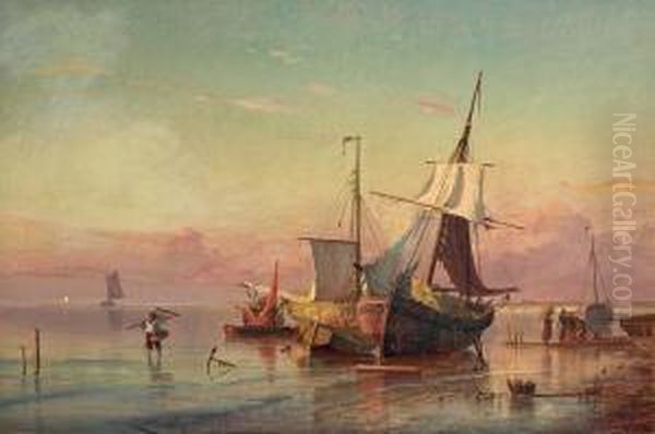 Seascape. Signed W. Fauerholdt 1866 - view 1