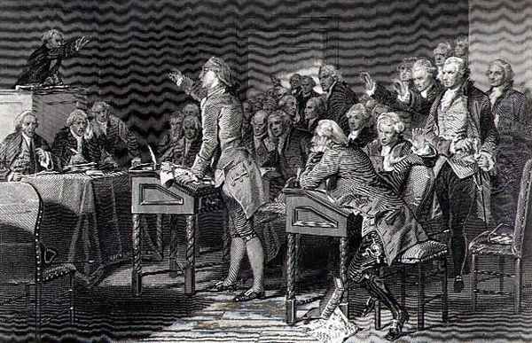 Patrick Henry addressing the Virginia Assembly, March 1775, 1856 - view 1