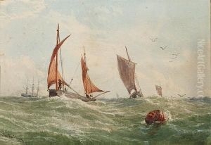 Sailing Vessels In Open Waters; And Another Similar Sailing Vessels In Open Waters; And Another Similar