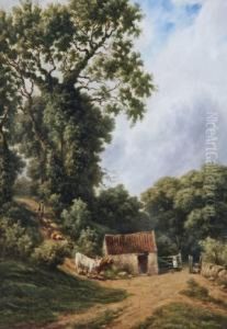 The Little Cow Herd, Glendalough, Co. Wicklow by John Faulkner
