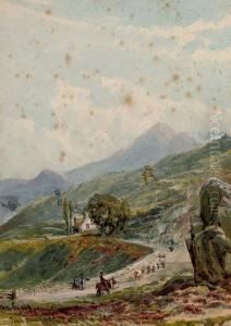 The Scalp, Co. Wicklow; Sheep In A Landscape