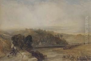 Driving The Herd Through An Extensive Landscape by John Faulkner