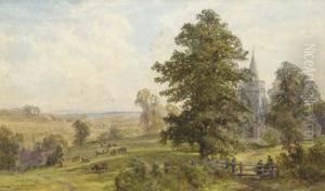 A Village Church Near Coventry by John Faulkner