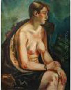 Femme Assise Aux Seins Nus.