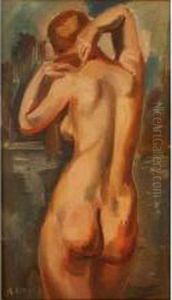 Nu De Dos Se Coiffant by Andre Favory
