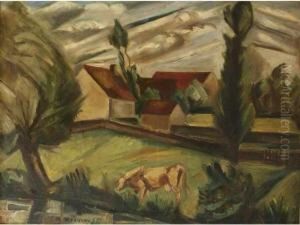 Paysage Avec Vaches. by Andre Favory