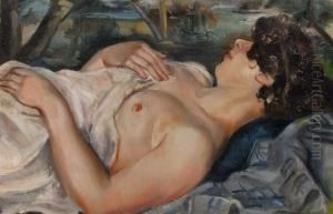 Femme Nue Allongee by Andre Favory