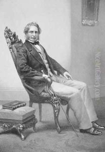 Portrait of Henry Wadsworth Longfellow (1807-82) by Alonzo Chappel