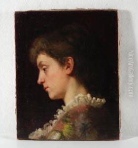 Ritratto Di Fanciulla by Giacomo Favretto