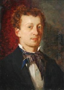 Ritratto Di Giovane Uomo Con Fiocco by Giacomo Favretto