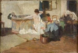 Dopo Il Bagno by Giacomo Favretto