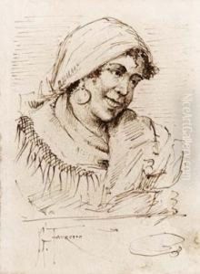 Ritratto Di Ragazza by Giacomo Favretto