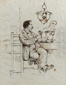 All'osteria by Giacomo Favretto