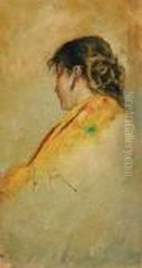 Ritratto Di Fanciulla by Giacomo Favretto