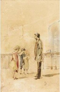 La Sgridata by Giacomo Favretto