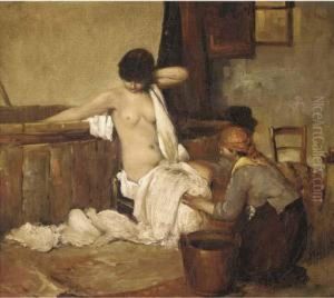 Dopo Il Bagno by Giacomo Favretto