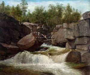 Landskap Med Foss by Thomas Fearnley