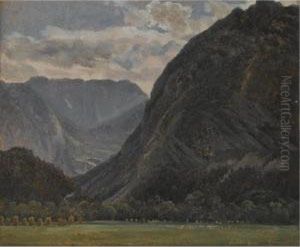 Ved Foten Av Fjellet (at The Foot Of The Mountains) by Thomas Fearnley
