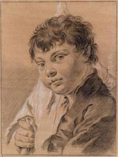 Portrat Eines Jungen Mitfahne - view 1