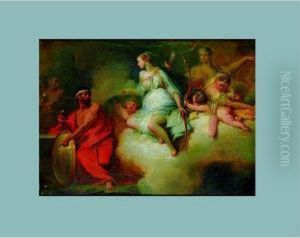 Venus Demandant Les Armes A Vulcain by Domenico Maggiotto