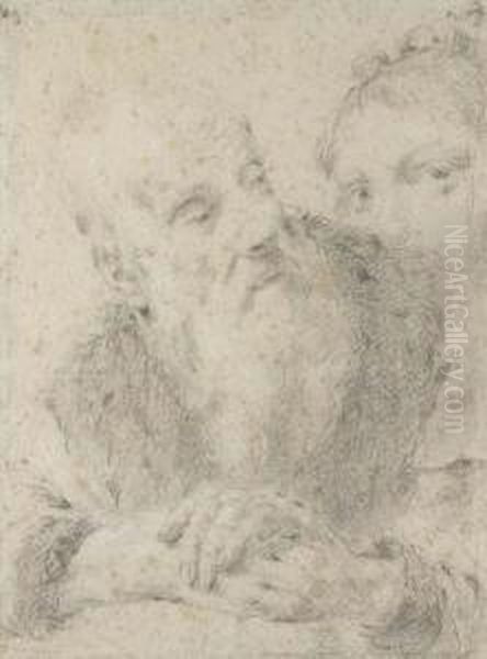 Un Homme Barbu Assis Devant Une Femme - view 1