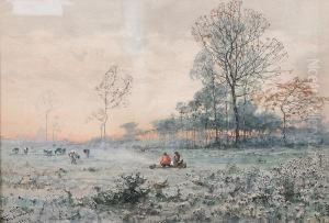 Weide Im Abendlicht by Richard Henri Fehdmer