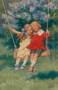 Kinder Auf Der Schaukel