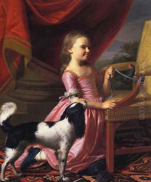Young Lady with a Bird and Dog - view 1