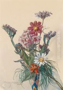 Meadow Flowers In A Glass by Gustav Feith