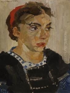 Portrat Frau Schottenhamel. by Max Feldbauer