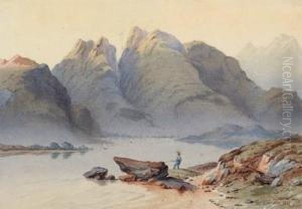 Bergsee Und Angler - view 1