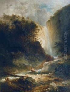 Wasserfall In Den Tiroler Bergen
