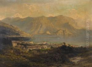 Ansicht Des Gardasees by Ferdinand Feldhutter
