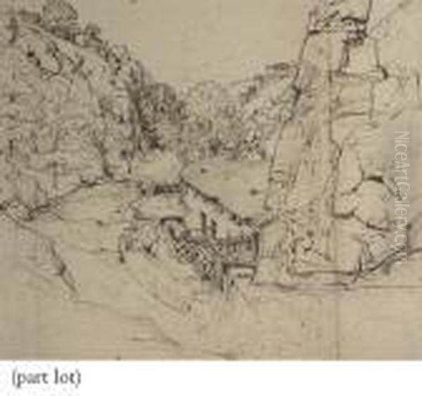 A Mill In A Rocky Gorge - view 1