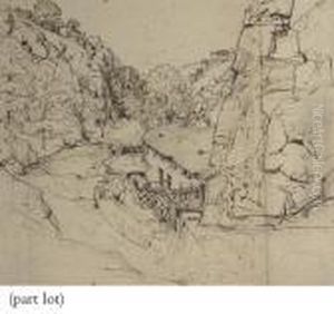 A Mill In A Rocky Gorge by Theodore Caruelle d' Aligny