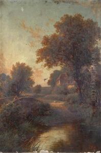A Country Cottage By A River by Robert Robin Fenson