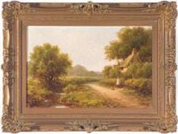 Landscape With Woman And Chickens - view 1