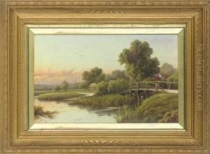 A Rest On The Bridge; A Quiet Stretch Of River; Leaving The Cottage by Robert Robin Fenson