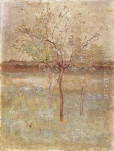 Apple Tree Blossoming by Karoly Ferenczy