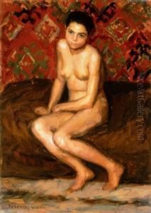 Model In Nagybanya by Valer Ferenczy