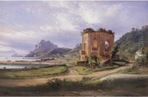 View Of The Castello Di Baia, Naples by Salvatore Fergola