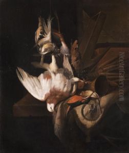 Jagdstilleben Mit Federvieh Und Jagdgeratschaften by William Gowe Ferguson