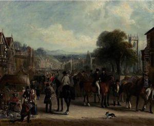 Melton Mowbray Market by John Jnr. Ferneley