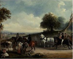 Going To Market In Melton Mowbray by John Jnr. Ferneley