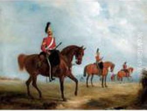 A Sergeant Of The 1st Or Royal
Regiment Of Dragoons With Other Mounted Members Of His Regiment by John Jnr. Ferneley