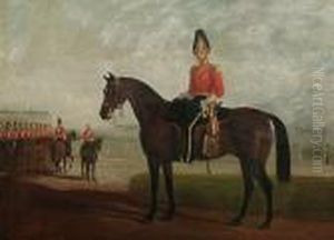 An Officer Of The 1st King's Dragoon Guards Mounted On Horseback by John Jnr. Ferneley