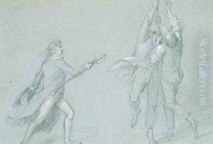 Study for "The Surrender of the Dutch Admiral De Winter to Admiral Duncan, October 11, 1797": Admiral De Winter Raising the Colors by John Singleton Copley